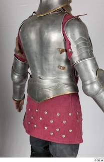  Photos Medieval Knight in plate armor 14 Historical Clothing Medieval Soldier plate armor red gambeson upper body 0007.jpg